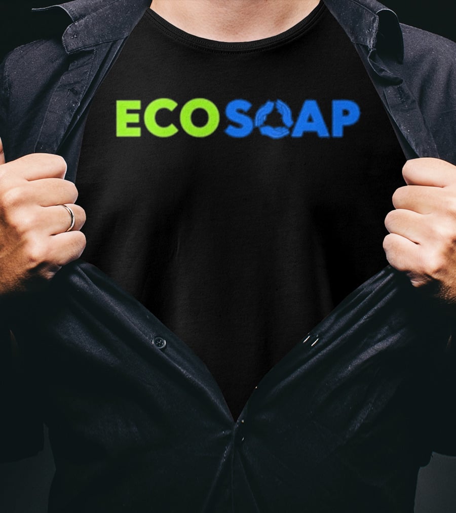 Purchased Equals 100 Bars Donated Ecosoap Green Blue Recycling T-Shirt