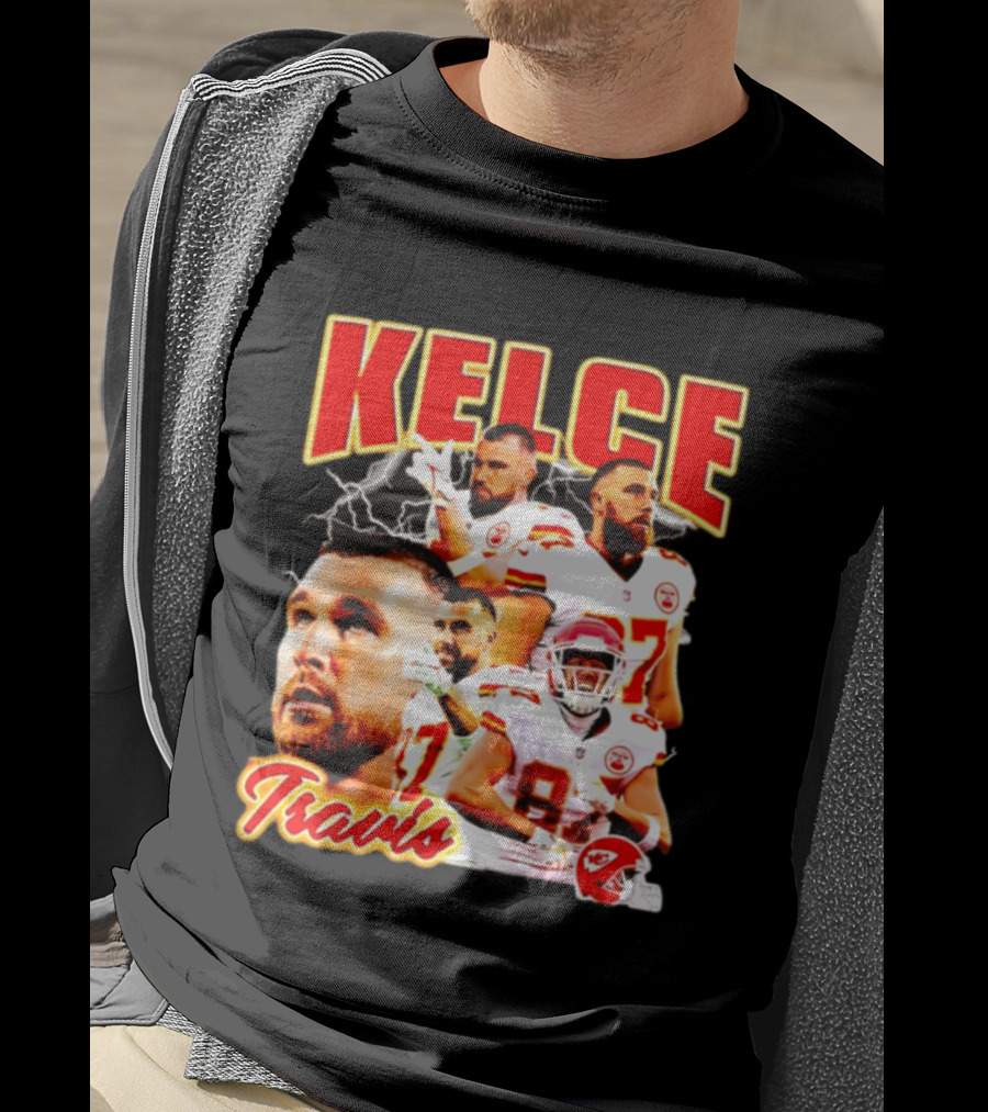 Travis Kelce Kansas City Chiefs Football 90s Bootleg Retro Style Chiefs Football Kelce 87 T-Shirt