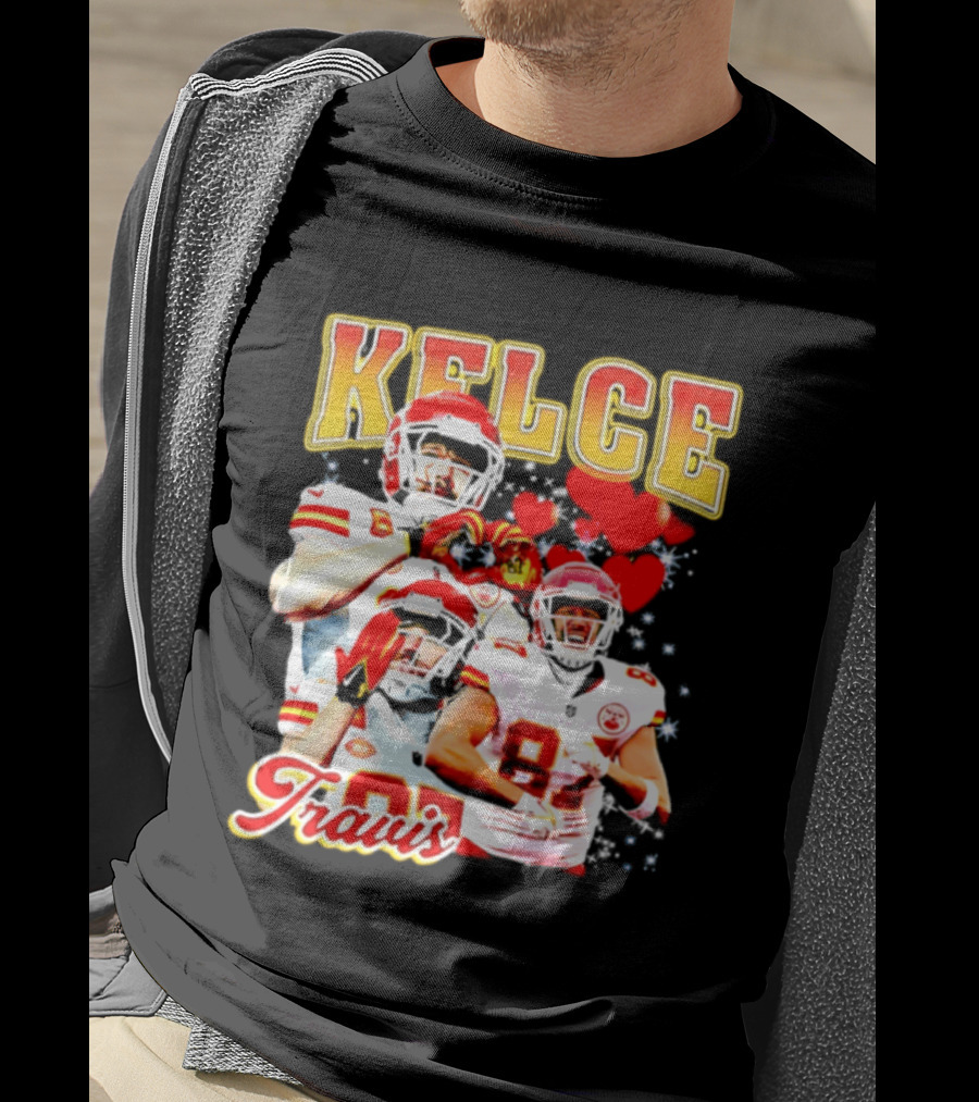 Travis Kelce Kansas City Chiefs Hand Heart Kelce 87 T-Shirt