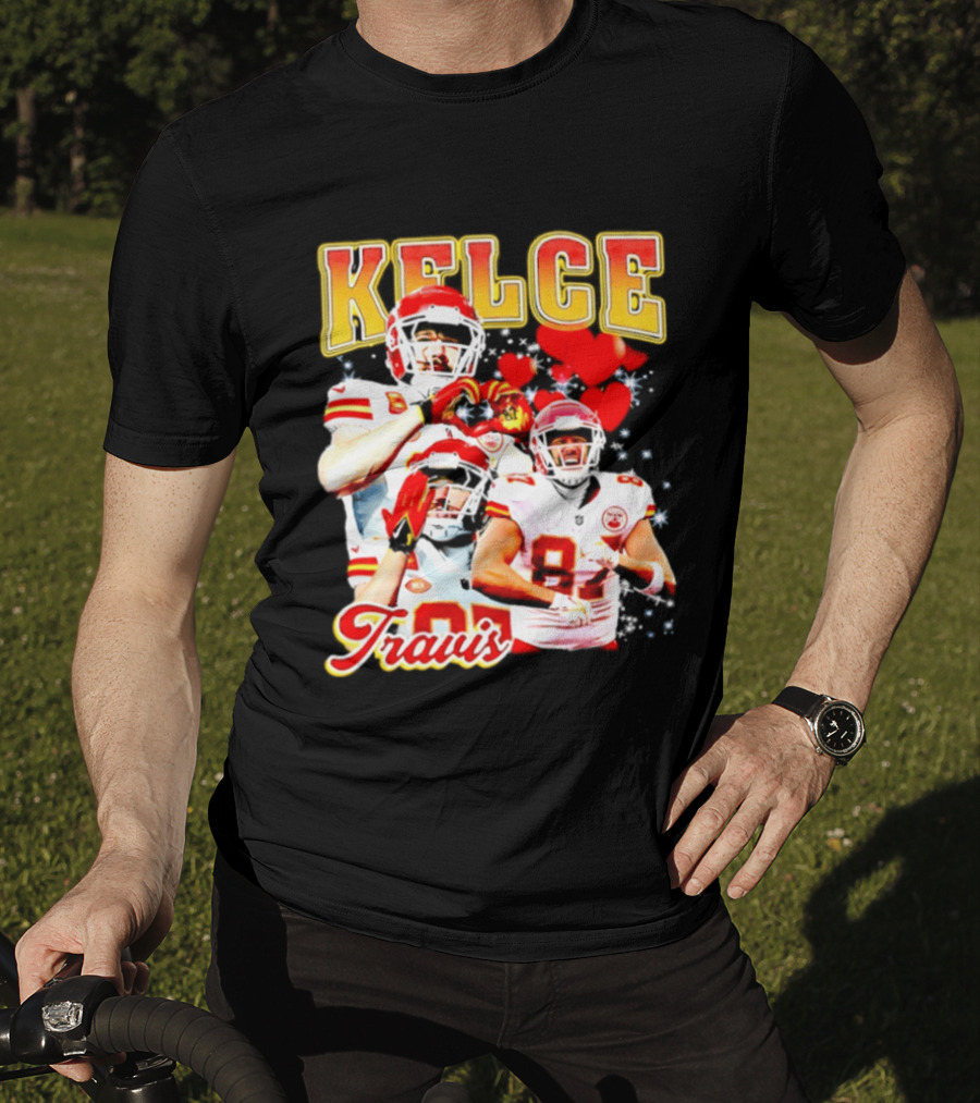 Travis Kelce Kansas City Chiefs Hand Heart Kelce 87 T-Shirt