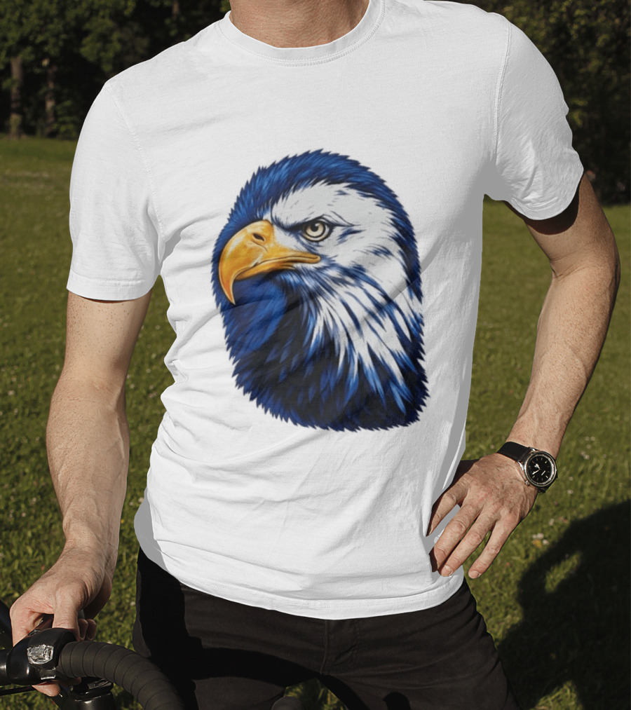 Daisy Edgar Jones Eagle Raglan Blue And White Bird T-Shirt