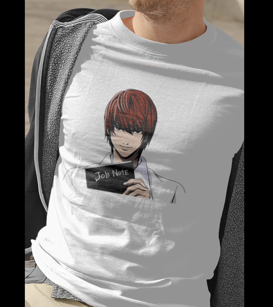 Job Note Parody Light Yagami Character Anime Manga T-Shirt
