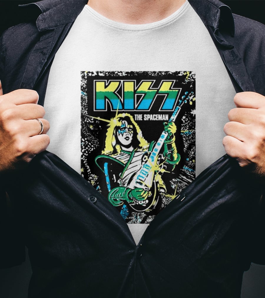 Kiss The Spaceman Ace Frehley Ben Cooper Action Figures Halloween 2026 70s T-Shirt