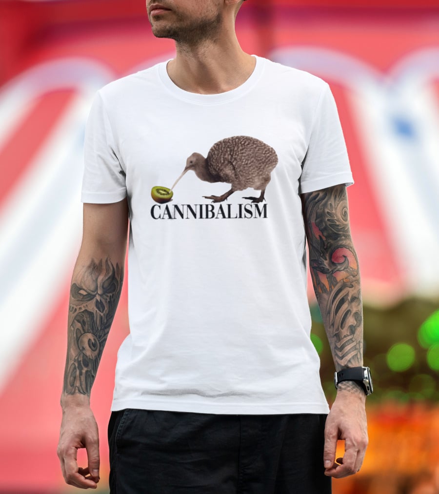 Kiwi Bird Cannibalism With Kiwi Fruit Pun Nature T-Shirt