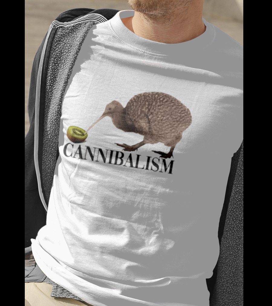 Kiwi Bird Cannibalism With Kiwi Fruit Pun Nature T-Shirt
