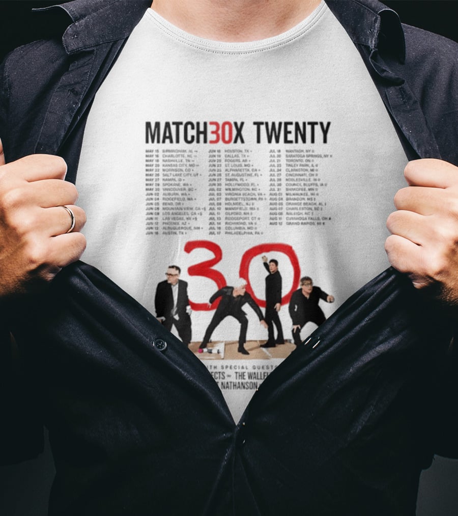 Matchbox 20th Anniversary Tour 2027 Featuring All American Rejects And The Wallflowers T-Shirt