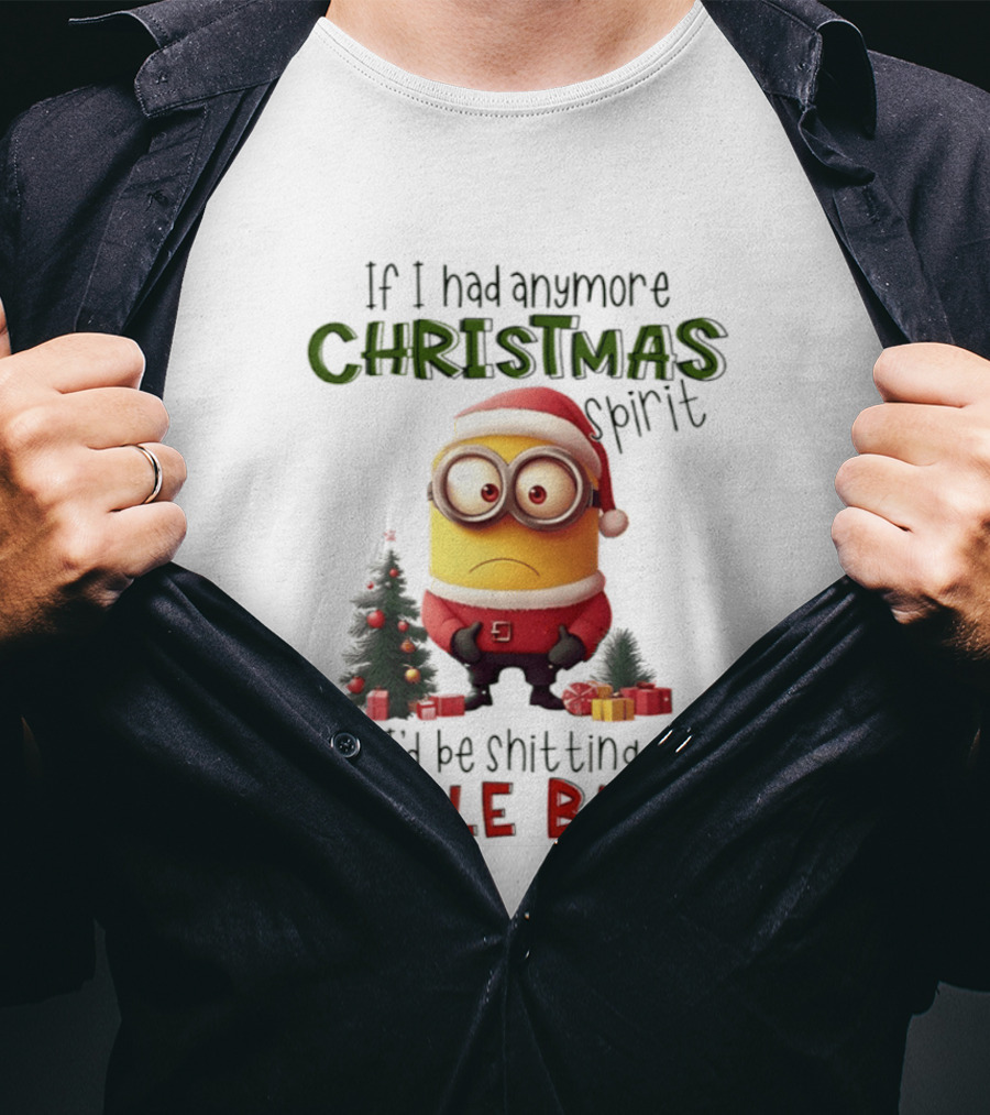 Minions Christmas Spirit Jingle Bells Funny Holiday T-Shirt