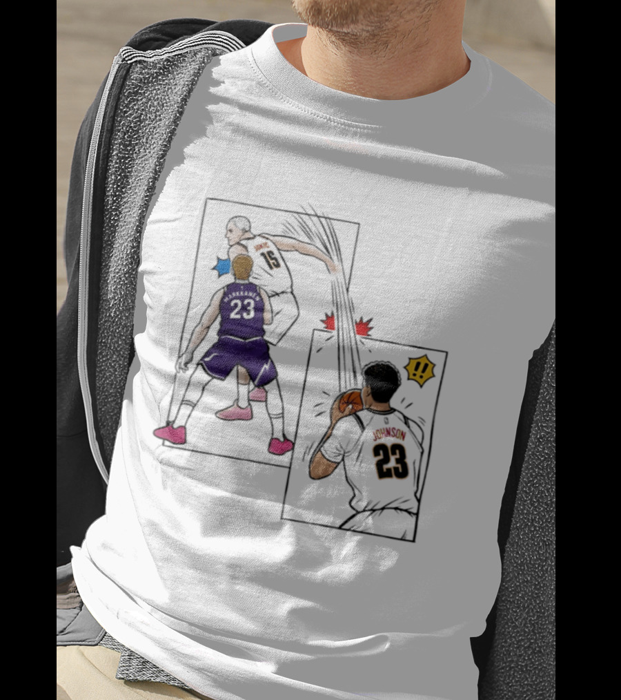 Nikola Jokic Denver Nuggets NBA Comic Swanson 23 Basketball Action T-Shirt