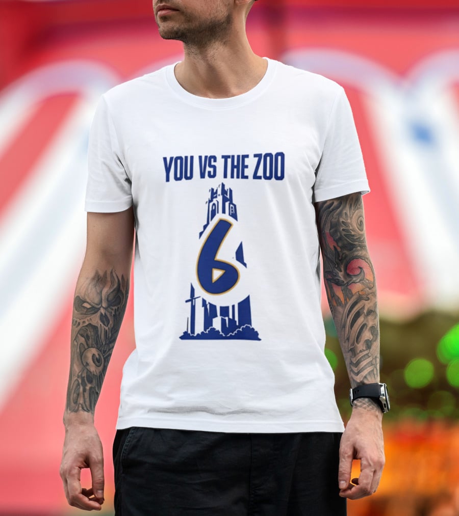 Pittsburgh Panthers You Vs The Zoo Number 6 Skyline T-Shirt
