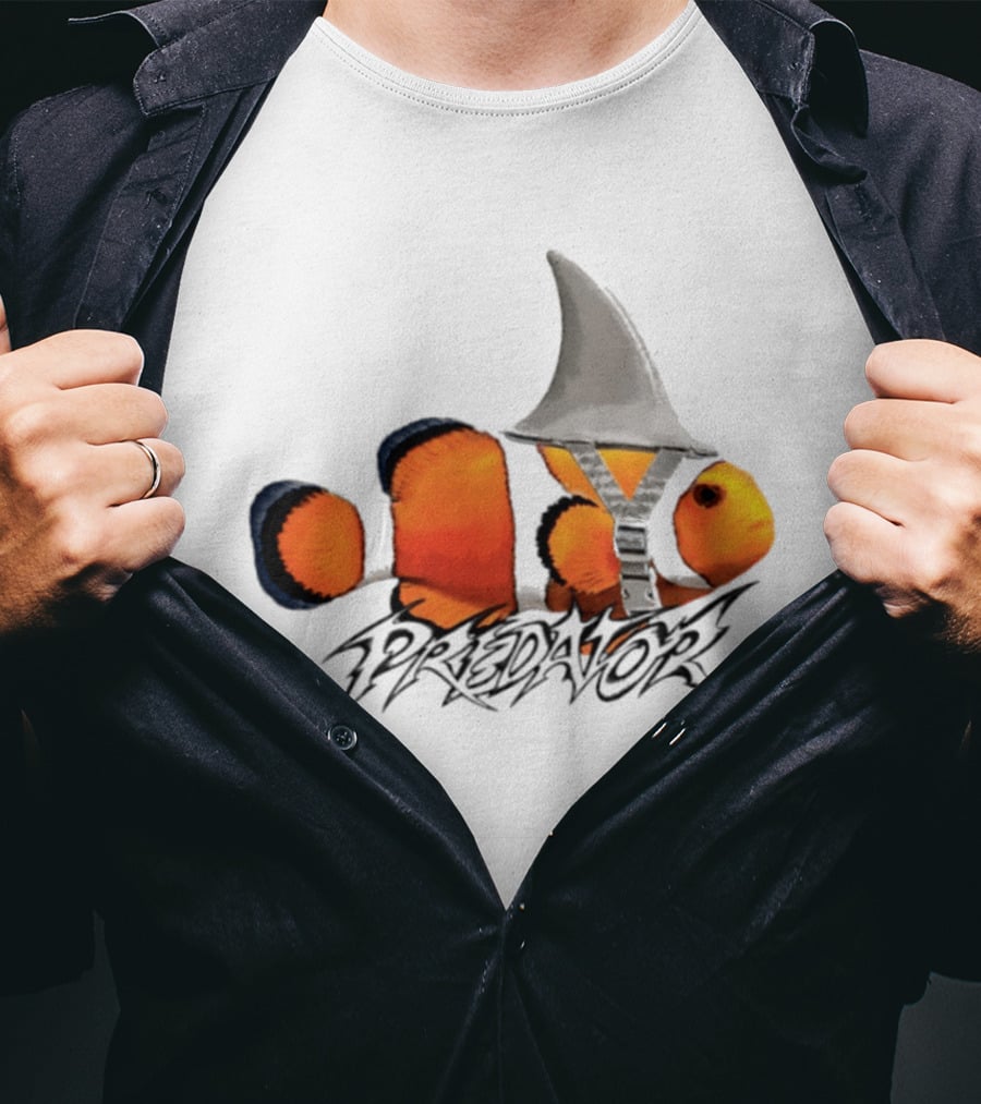 Predator Clown Nemo X Shark Fin Helmet T-Shirt