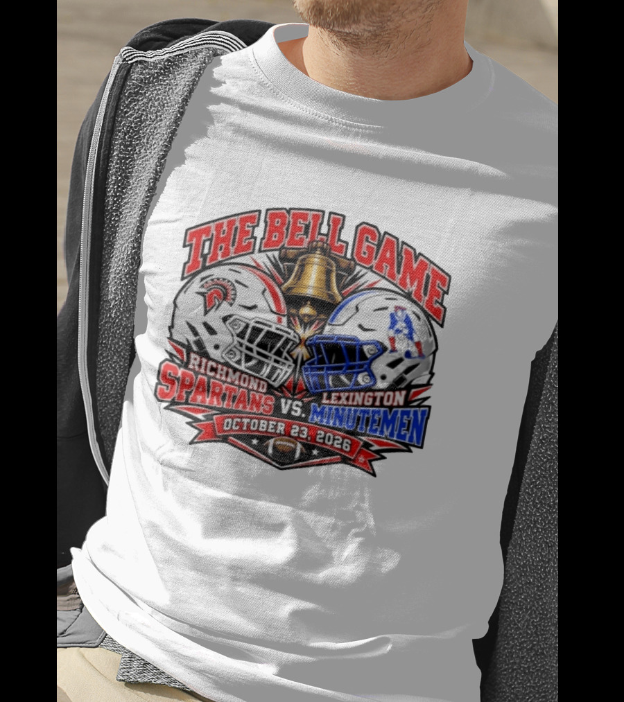 The Bell Game Richmond Spartans Vs Lexington Minutemen October 23 2026 Football Rivalry Matchup T-Shirt