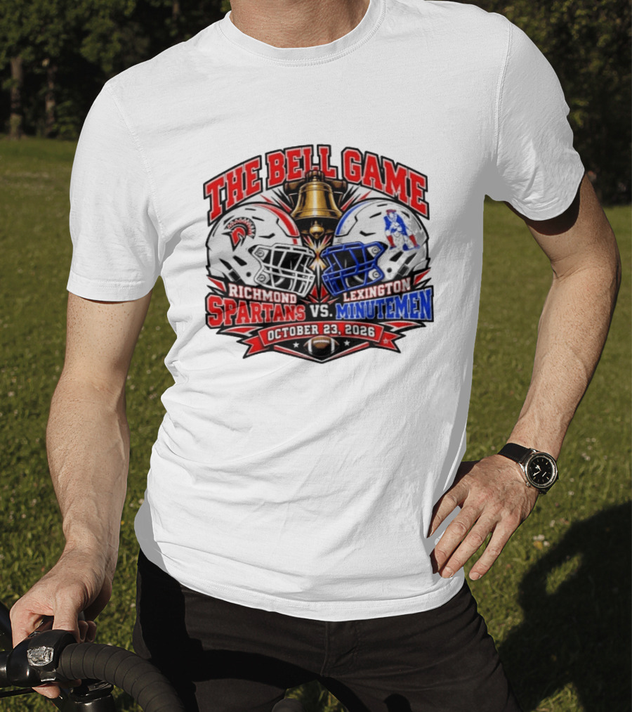 The Bell Game Richmond Spartans Vs Lexington Minutemen October 23 2026 Football Rivalry Matchup T-Shirt