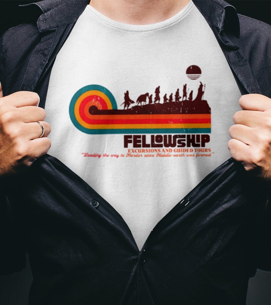 Fellowship Excursions And Guided Tours Leading The Way To Mordor T-Shirt