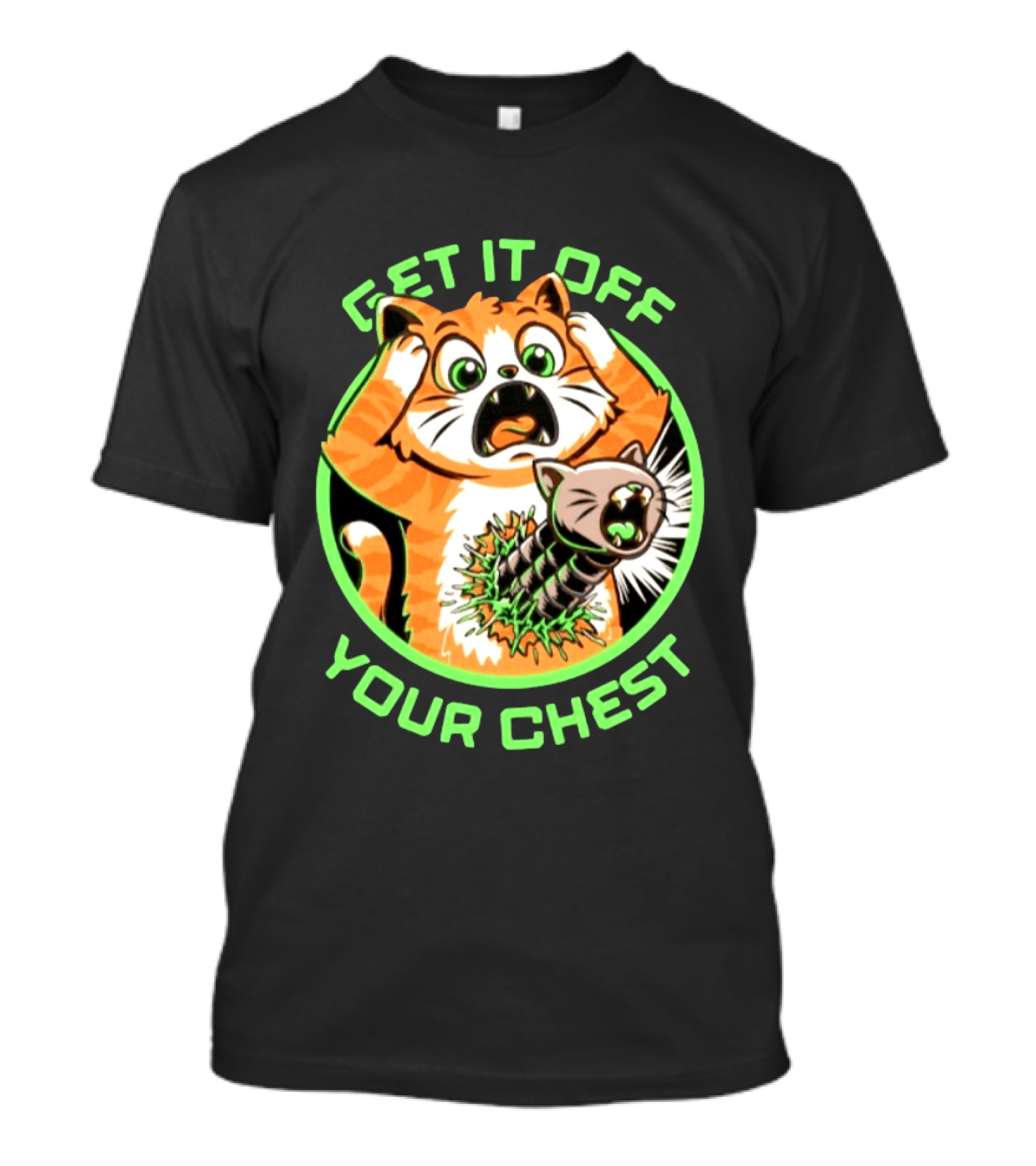 Get It Off Your Chest Alien Cat Mashup T-Shirt