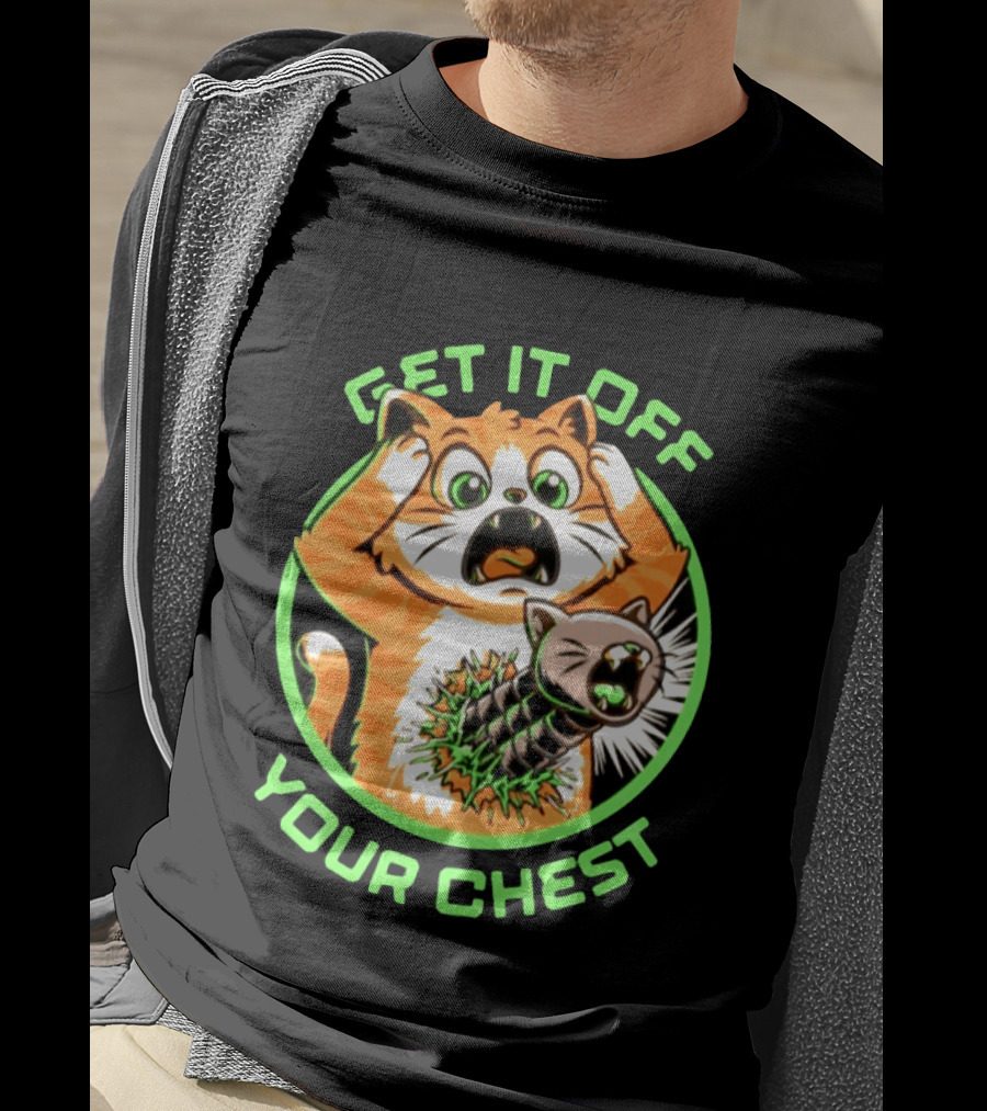 Get It Off Your Chest Alien Cat Mashup T-Shirt