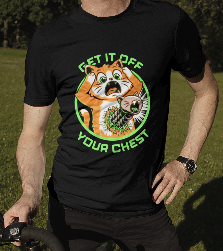 Get It Off Your Chest Alien Cat Mashup T-Shirt