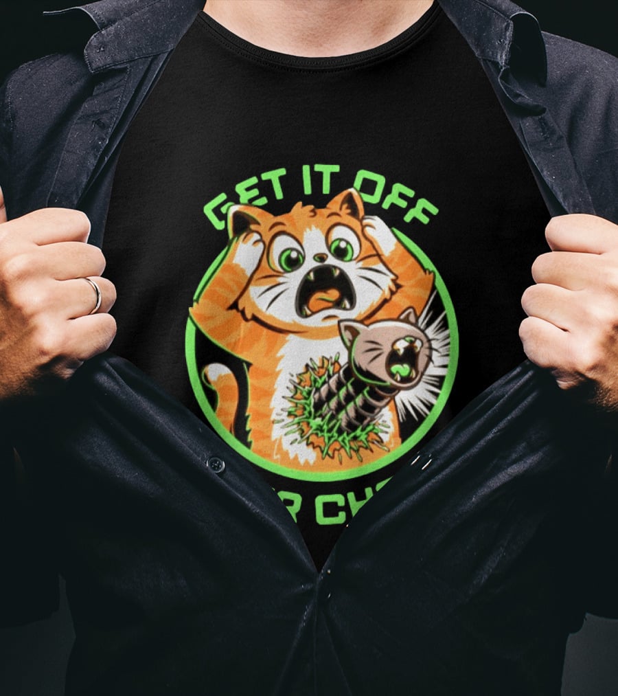 Get It Off Your Chest Alien Cat Mashup T-Shirt