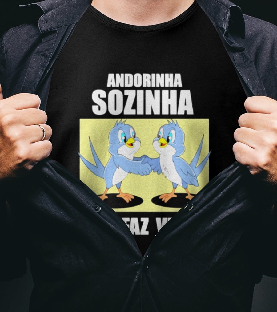 Andorinha Sozinha Não Faz Verão Handshake Birds T-Shirt