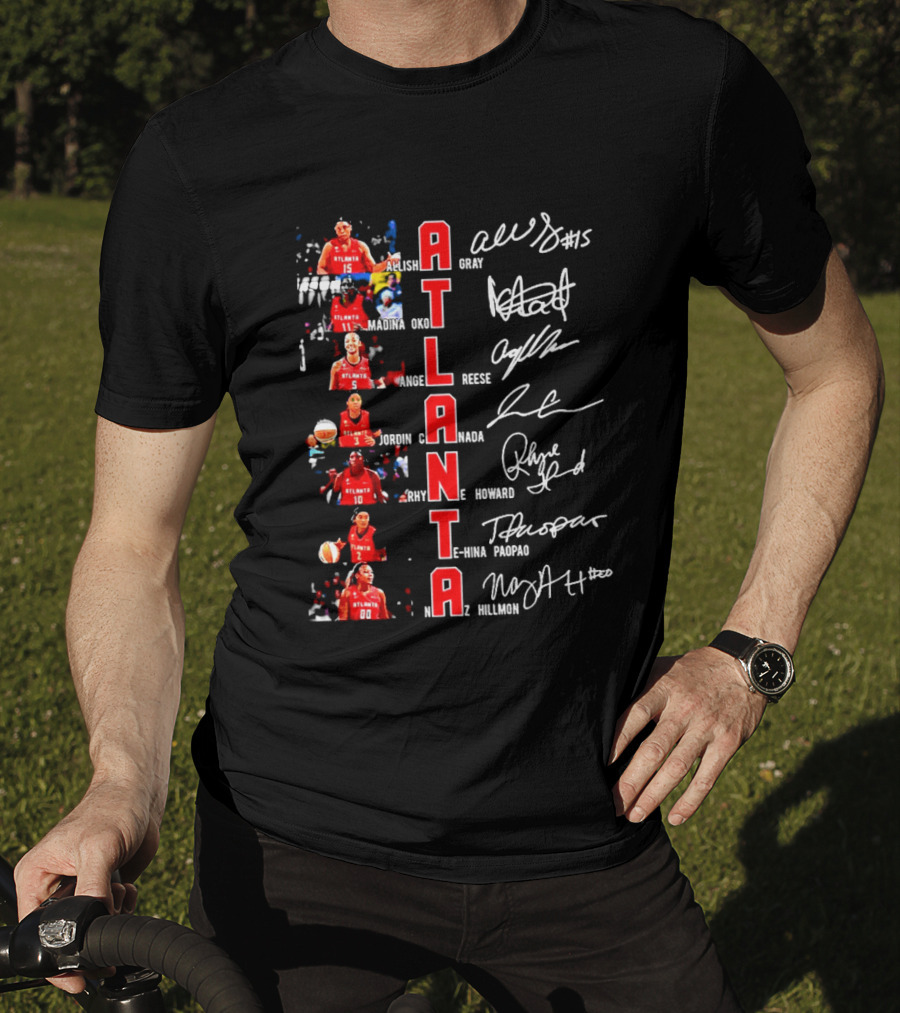 Atlanta Dream WNBA Players Autographs Vertical Basketball Atlanta T-Shirt