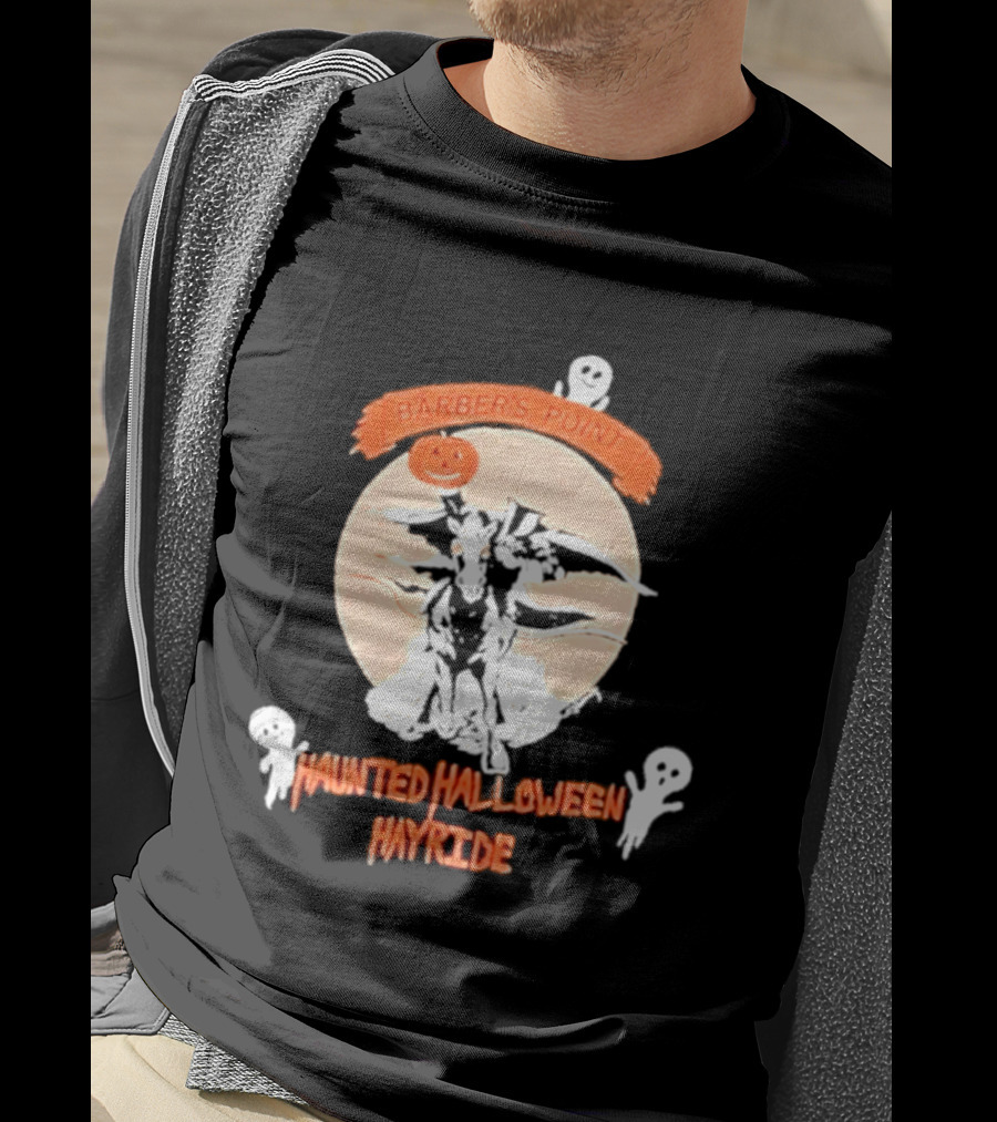 Barber's Point Haunted Halloween Hayride 2026 Pumpkin Ghosts T-Shirt