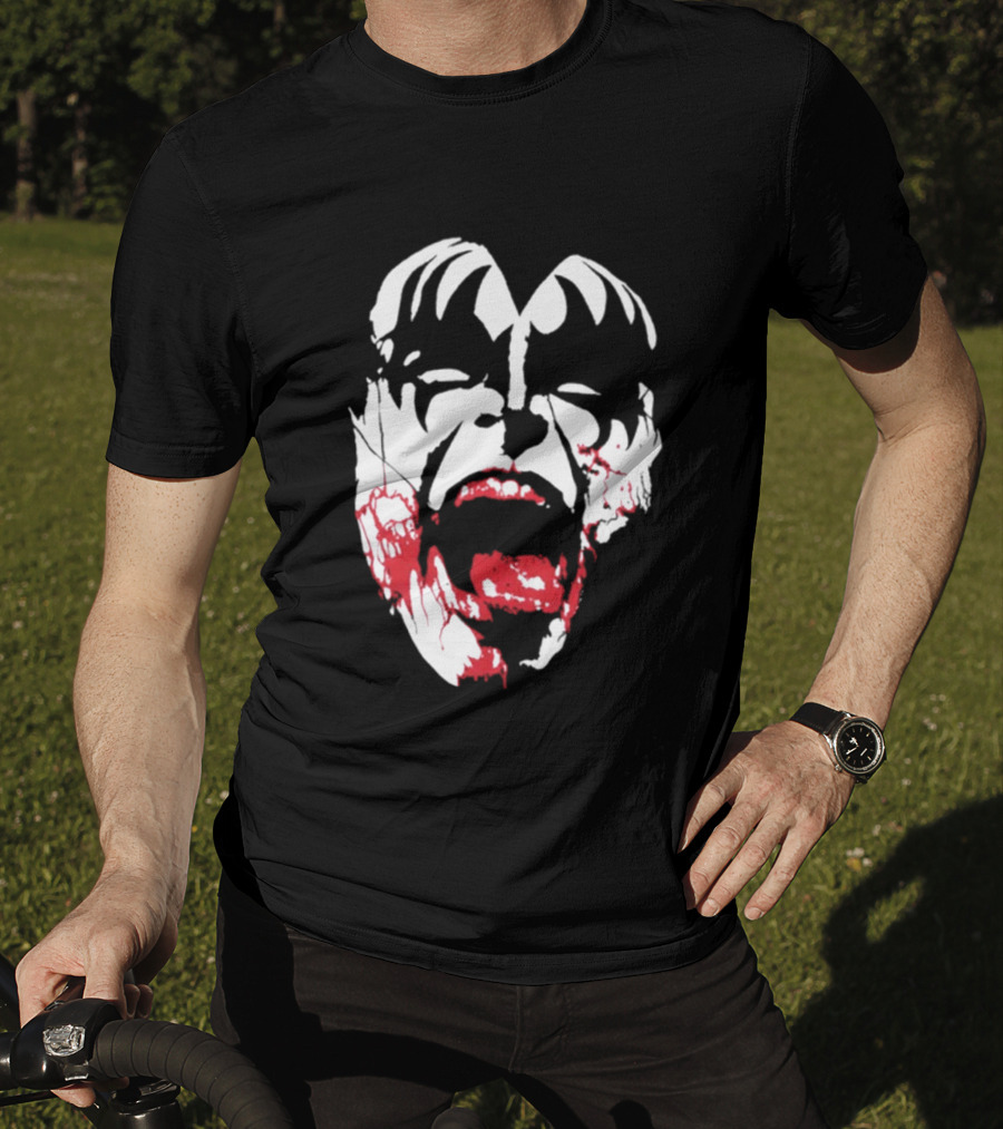Kiss Halloween 2026 Bloody Demon Face T-Shirt