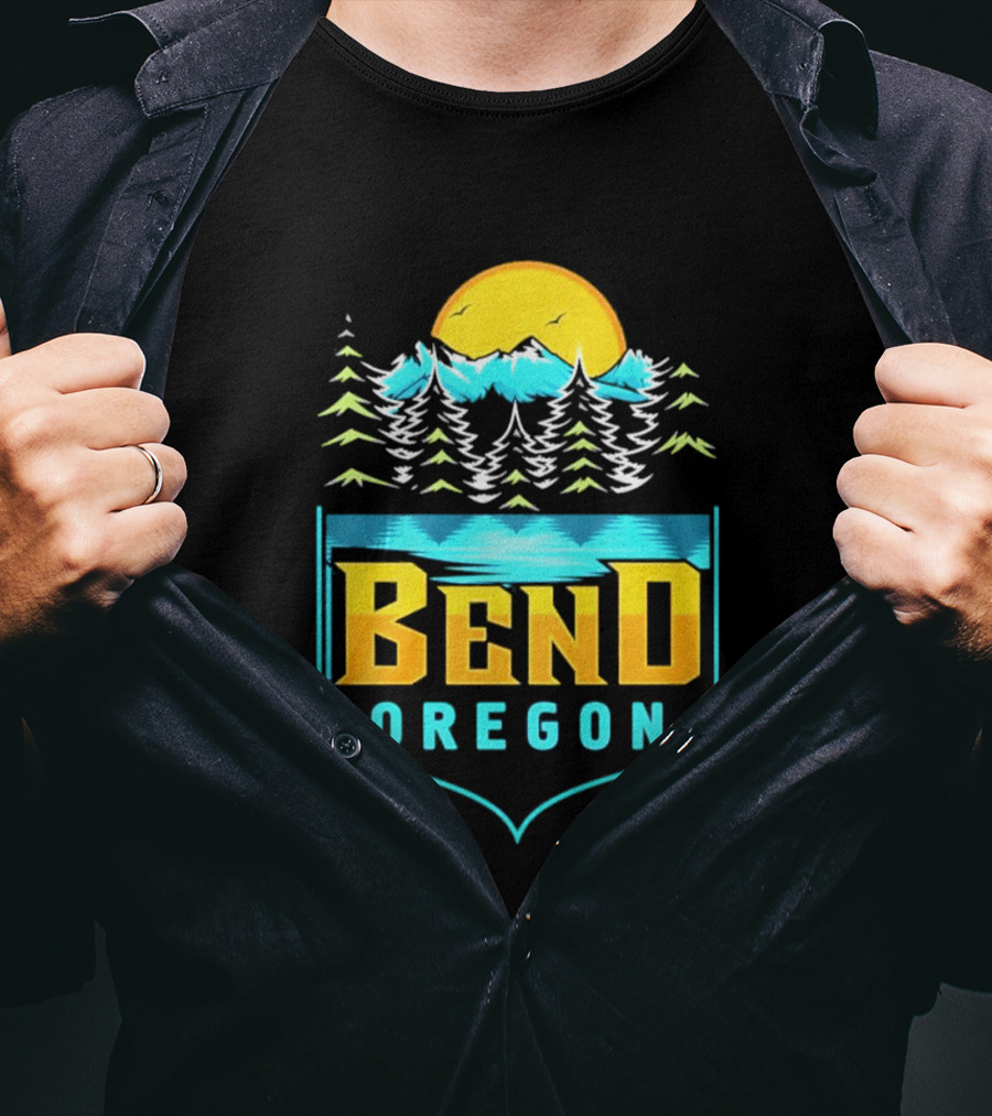 Bend Oregon Sunrise Mountains And Pines T-Shirt