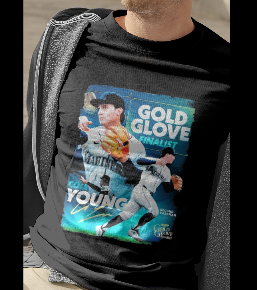 Cole Young Mariners Second Baseman Gold Glove Finalist T-Shirt