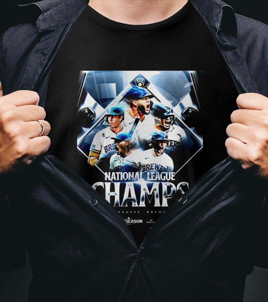 Milwaukee Brewers National League Champs Postseason MLB Victory T-Shirt