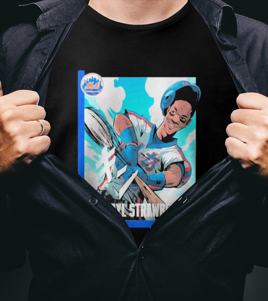 Darryl Strawberry NYC Mets Baseball Manga T-Shirt