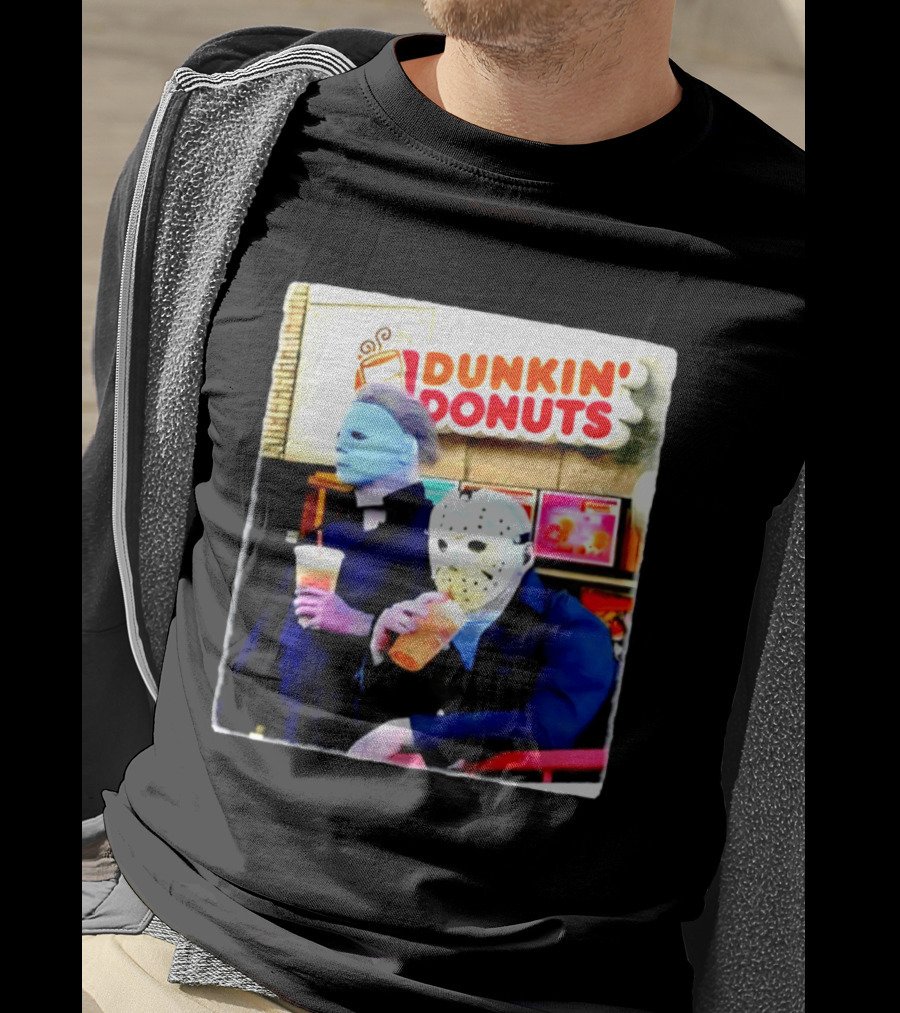 Dunkin Donuts Halloween 2026 Michael Myers Jason Voorhees Meme T-Shirt