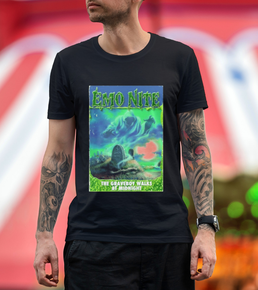 Emo Nite The Graveboy Walks At Midnight Goosebumps T-Shirt