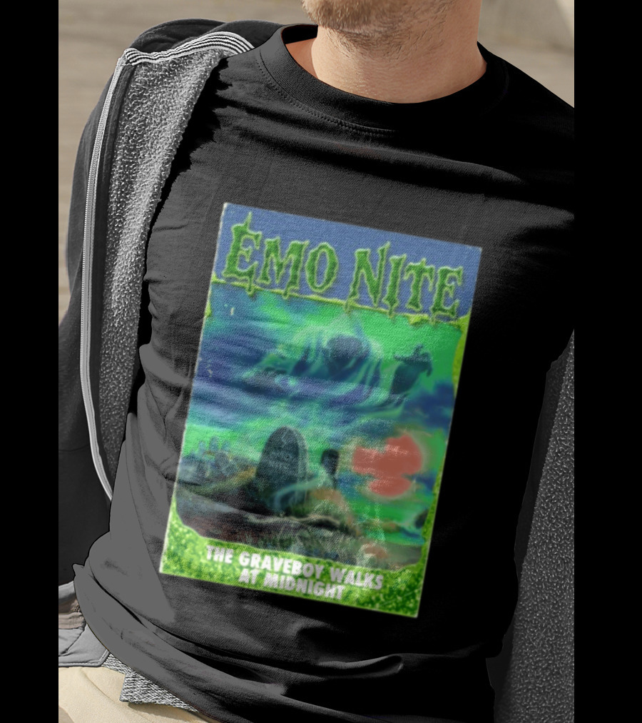 Emo Nite The Graveboy Walks At Midnight Goosebumps T-Shirt