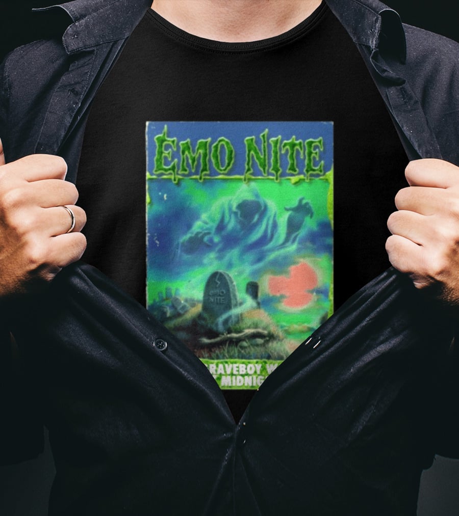 Emo Nite The Graveboy Walks At Midnight Goosebumps T-Shirt