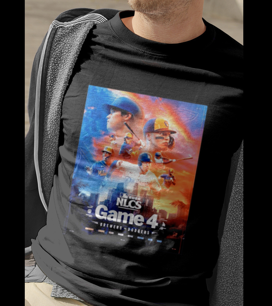 2026 NLCS Game 4 Milwaukee Brewers Vs Los Angeles Dodgers Baseball Matchup T-Shirt