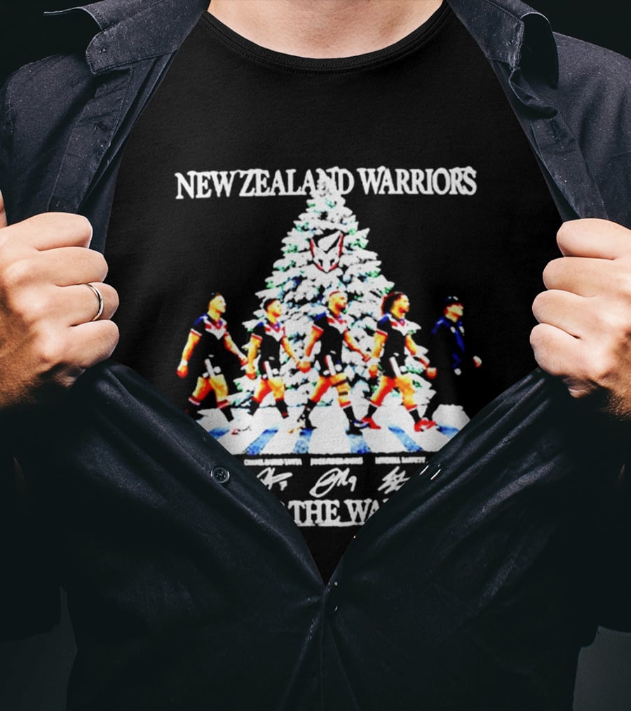 New Zealand Warriors Up The Wahs Christmas 2026 Players Abbey Road T-Shirt