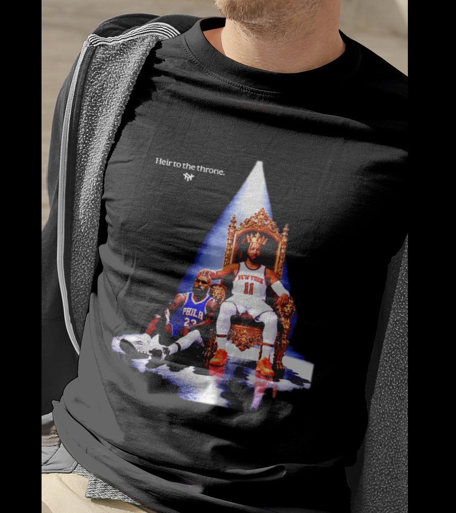 Heir To The Throne New York Knicks Jalen Brunson Basketball Crowned In Glory T-Shirt