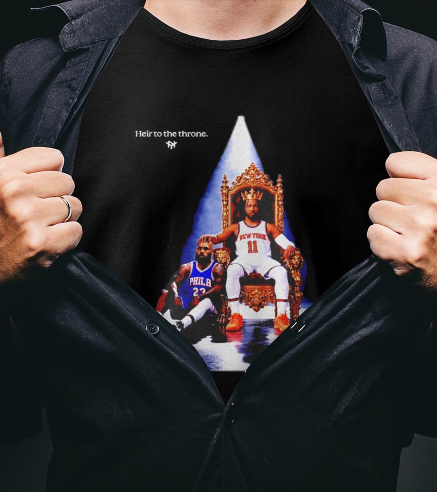 Heir To The Throne New York Knicks Jalen Brunson Basketball Crowned In Glory T-Shirt