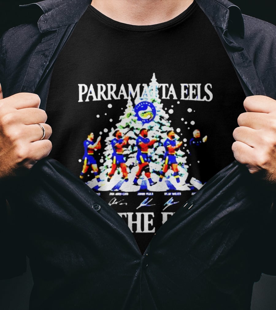 Parramatta Eels NRL Christmas 2026 Up The Eels Players Signatures T-Shirt