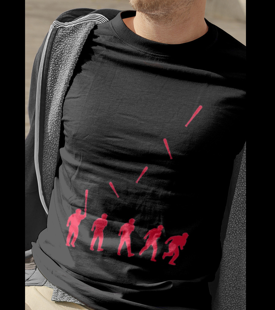 Petey Halpin Cleveland Guardians Evolution Bat Flip Rally Sequence T-Shirt