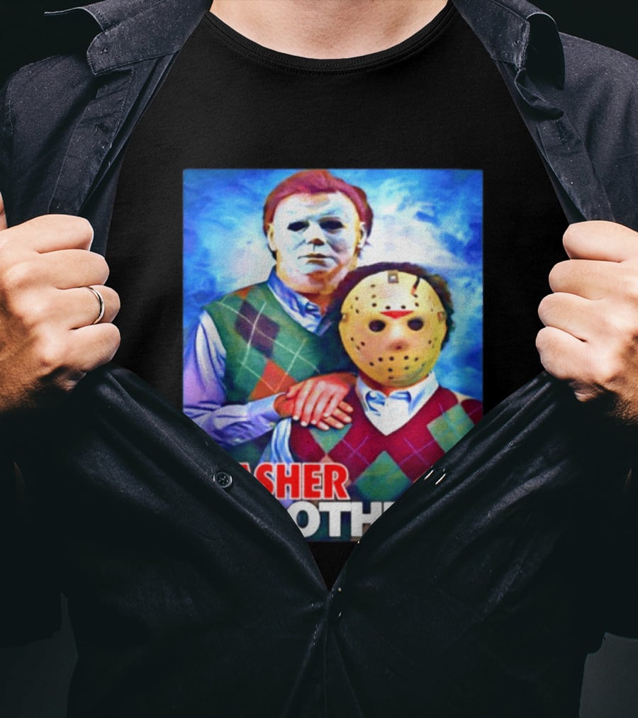 Slasher Brothers Michael Myers Jason Voorhees Halloween Meme 2026 T-Shirt