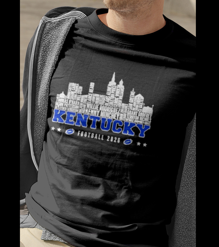 Kentucky Wildcats Football 2026 Skyline City Name T-Shirt