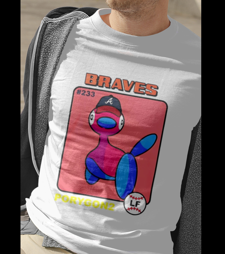 BRAVES Porygon2 Pokemon Crossover #233 LF Baseball Cap T-Shirt