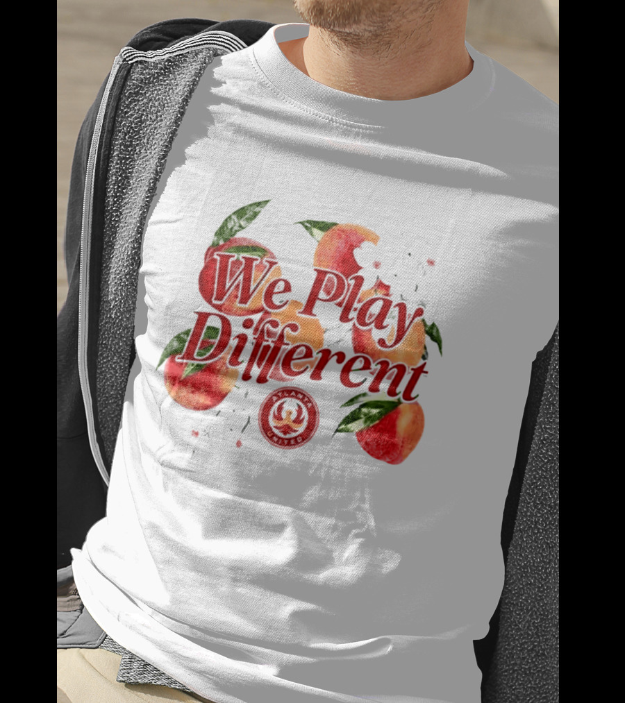 Atlanta United FC We Play Different Georgia Peach Soccer Fan Club T-Shirt