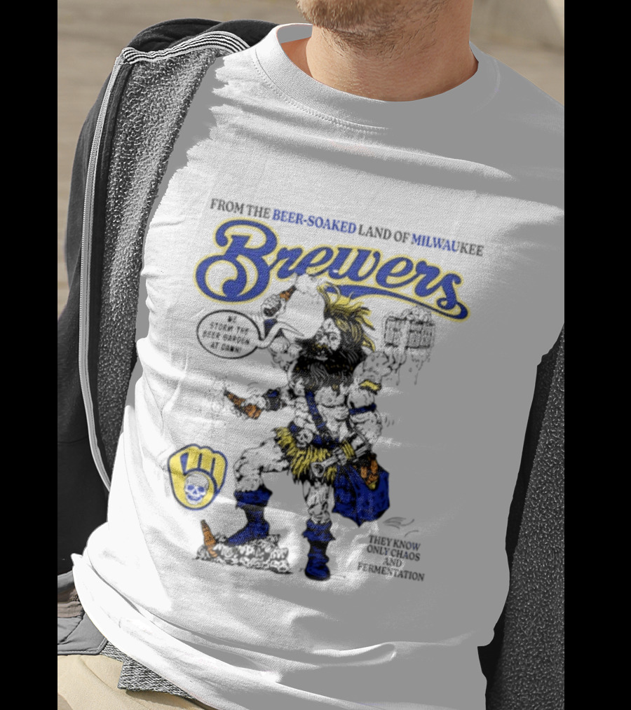 Brewers From The Beer Soaked Land Of Milwaukee Milwaukee Baseball Glove Hand T-Shirt