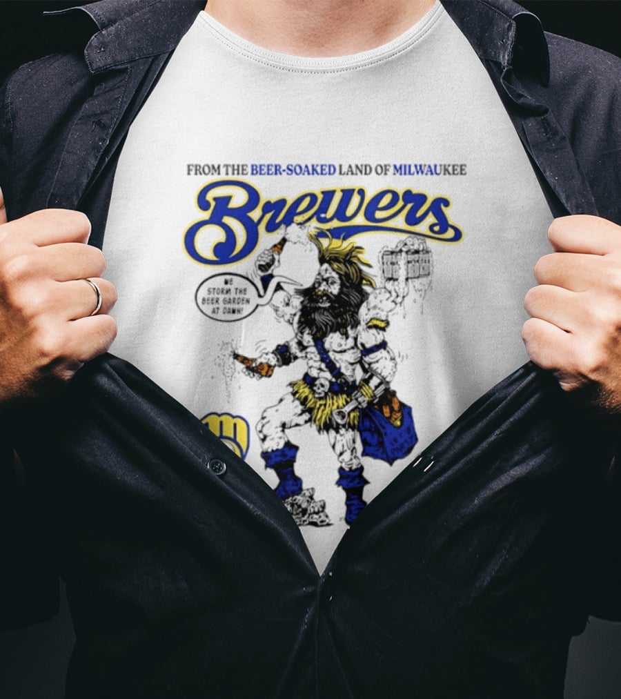 Brewers From The Beer Soaked Land Of Milwaukee Milwaukee Baseball Glove Hand T-Shirt