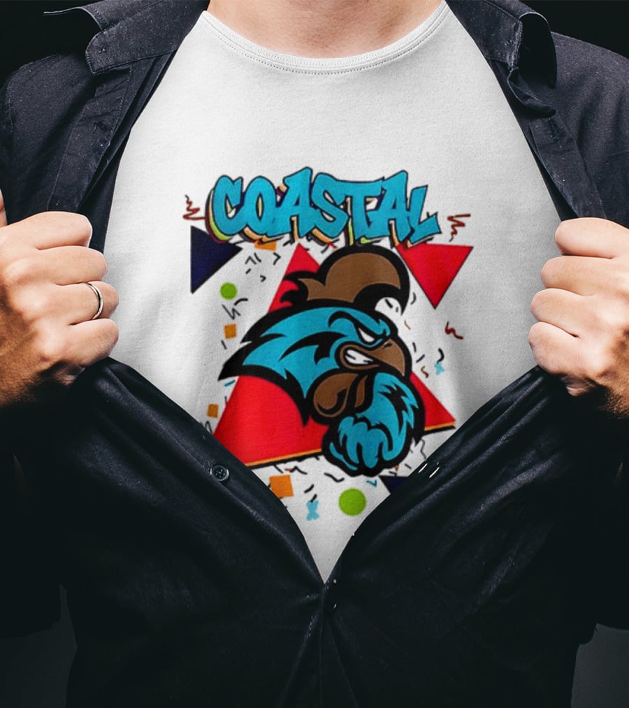 Coastal Carolina Chanticleers 90s NCAA Football 2026 Two Sided T-Shirt