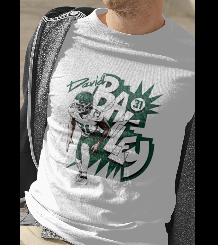David Bailey 31 New York Jets Football Player Comic T-Shirt