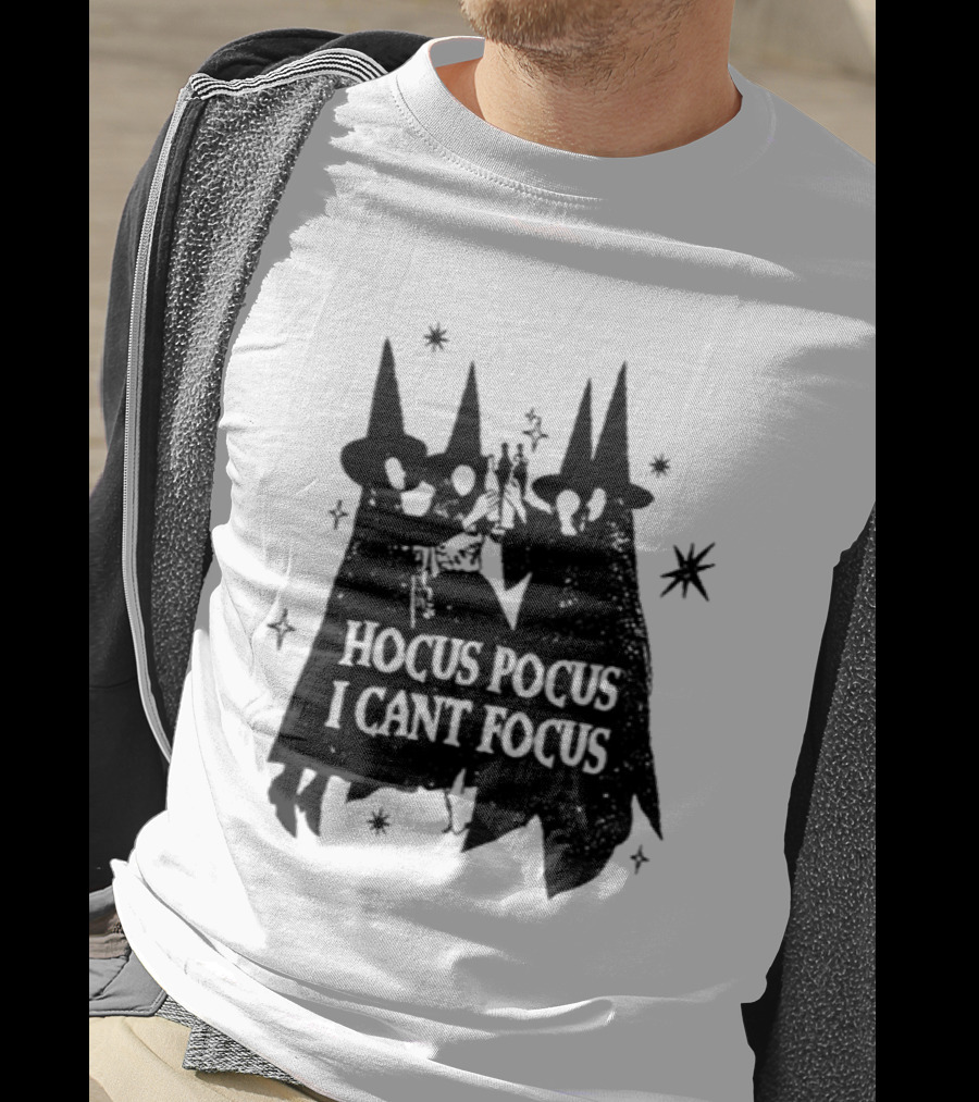 Hocus Pocus I Can't Focus Witch Trio Halloween Magic T-Shirt