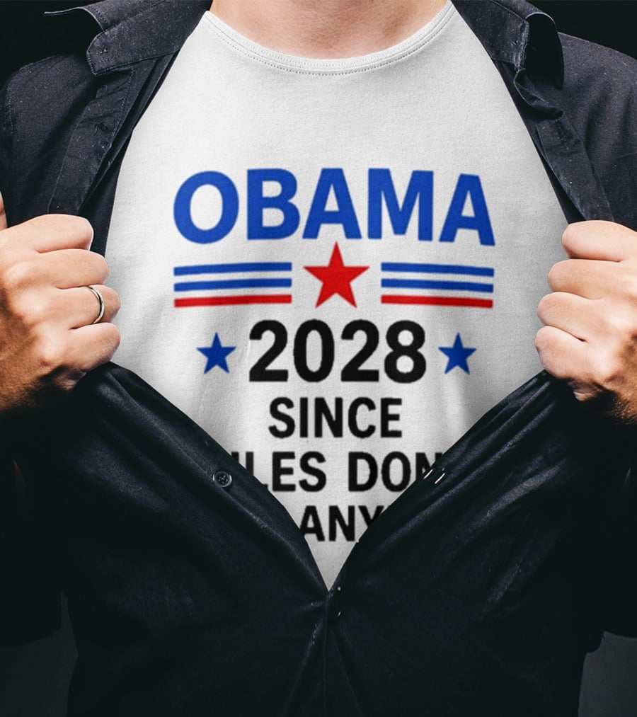 Obama 2028 Since Rules Don't Exist Anymore Star Red Blue T-Shirt