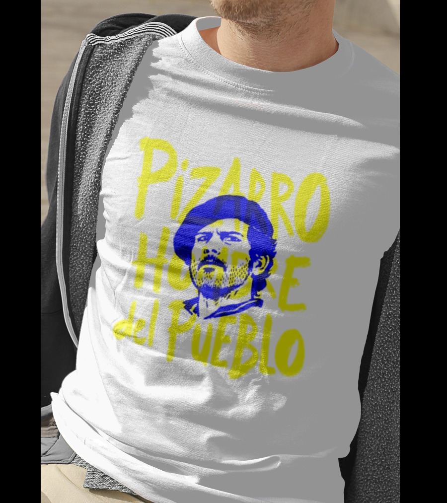 Pizarro Hombre Del Pueblo Latin American Yellow Blue T-Shirt